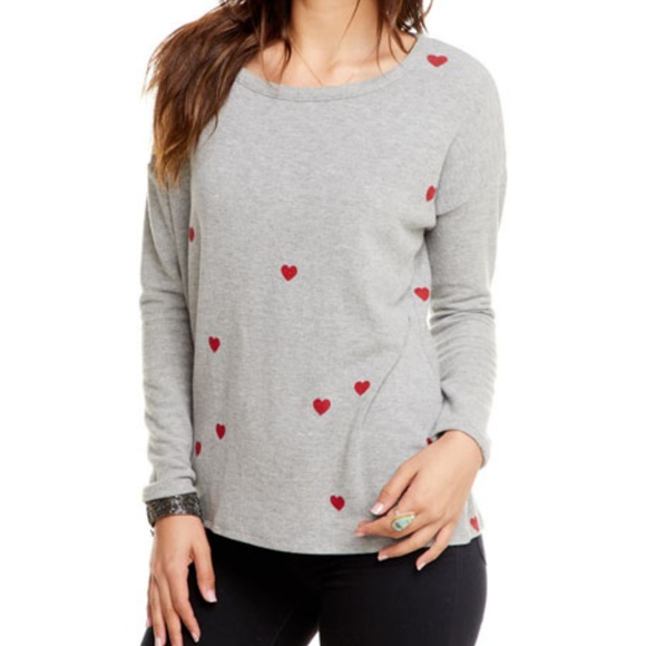 Chaser Tops - NWT Chaser Tiny Heart Toss Long-Sleeve Tee